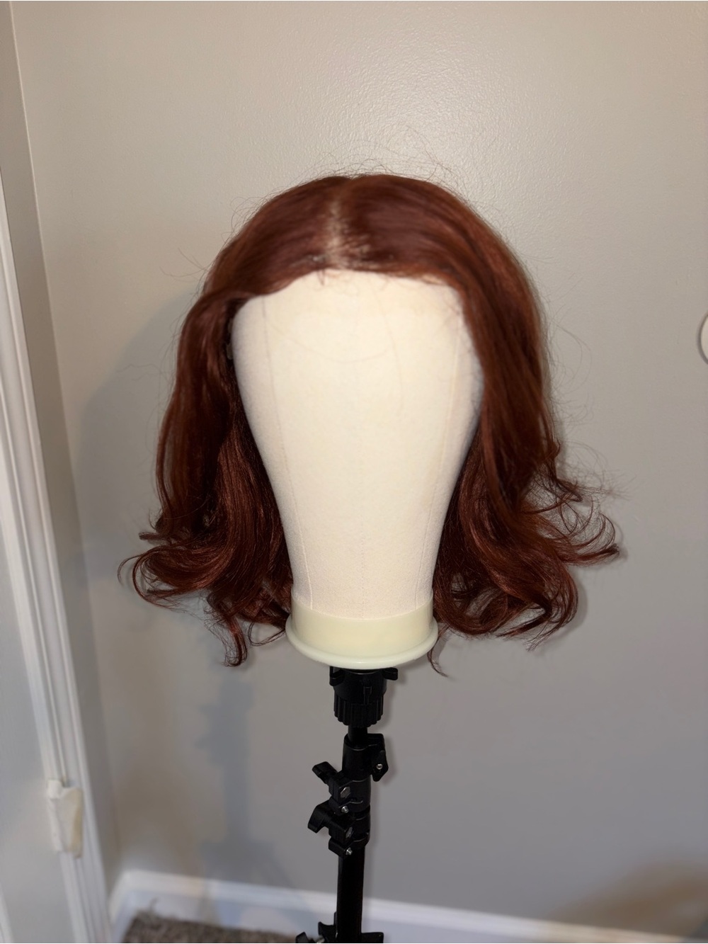 Natural Copper Red Short Wavy Women’s Wig